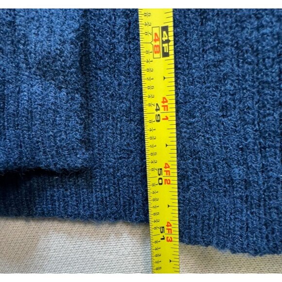 Cider Womens Ribbed Knit Midi Dress XL Blue Spaghetti Straps & Side Slit - Picture 6 of 11